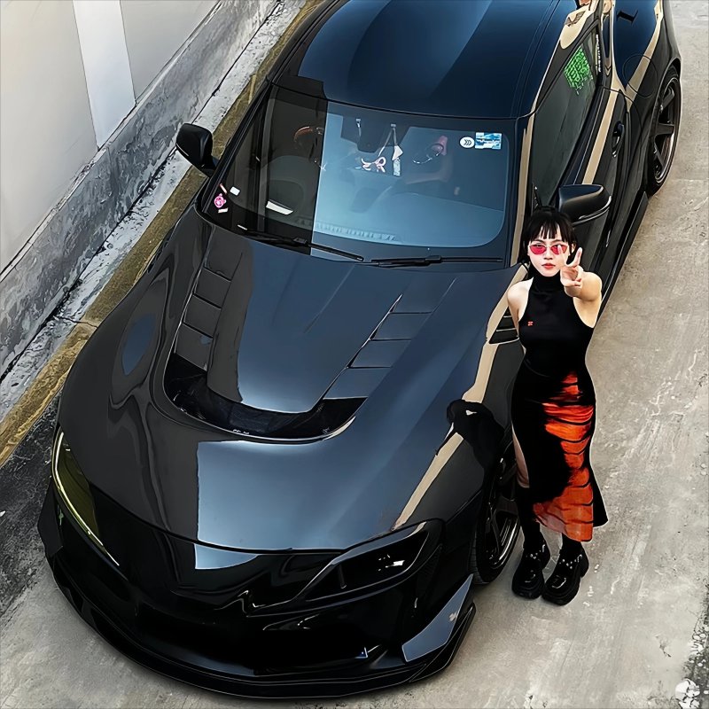 New Carbon Fiber Engine Hood Bonnet for  for Supra A90 A91 VRS Includes Screws and Bolts for Modification
